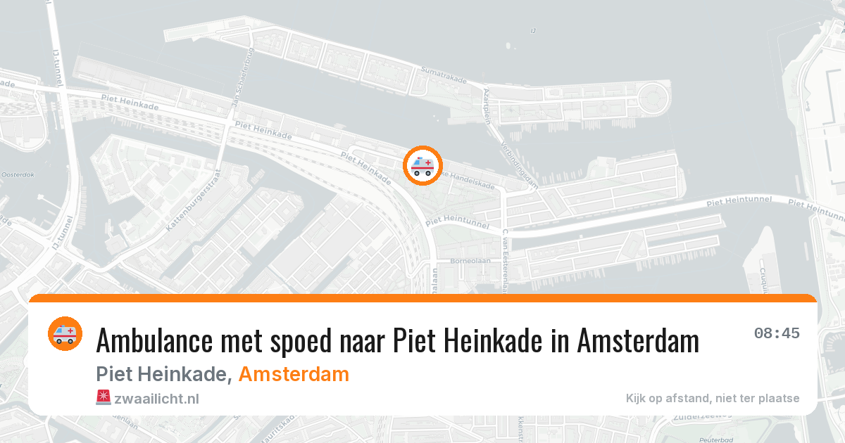 Ambulance met spoed naar Piet Heinkade in Amsterdam — 16 jul 2026