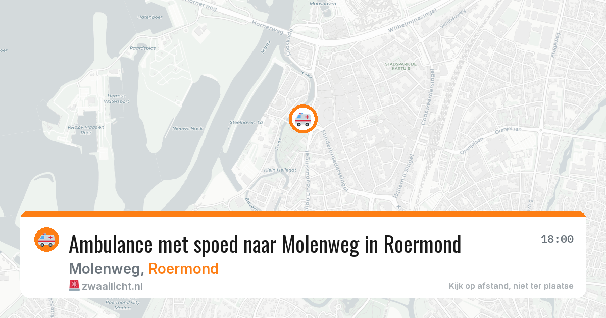 Ambulance met spoed naar Molenweg in Roermond — 23 jul 2026