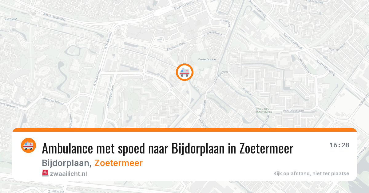 Ambulance met spoed naar Bijdorplaan in Zoetermeer — 9 jun 2026