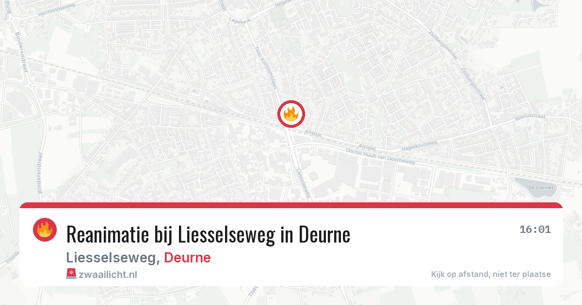 Reanimatie bij Liesselseweg in Deurne — 22 mei 2026