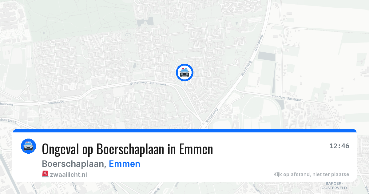 Ongeval op Boerschaplaan in Emmen — 27 jan 2026