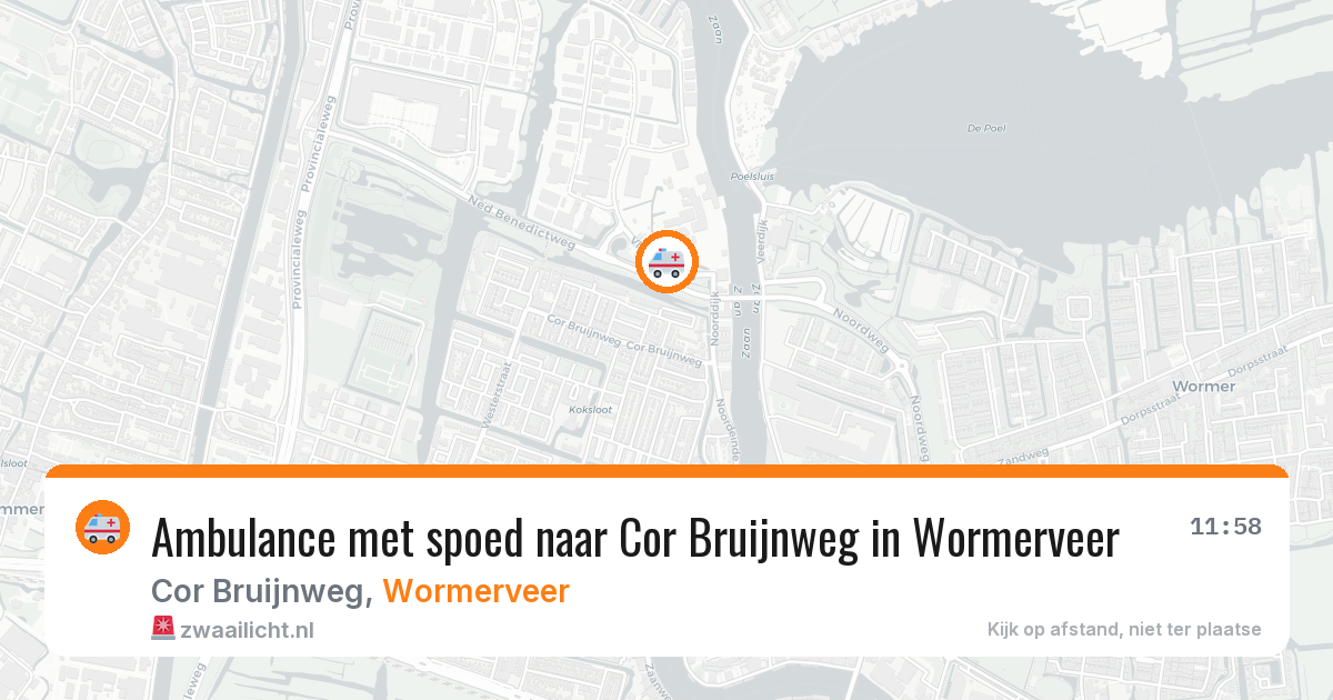 Ambulance met spoed naar Cor Bruijnweg in Wormerveer — 10 feb 2026