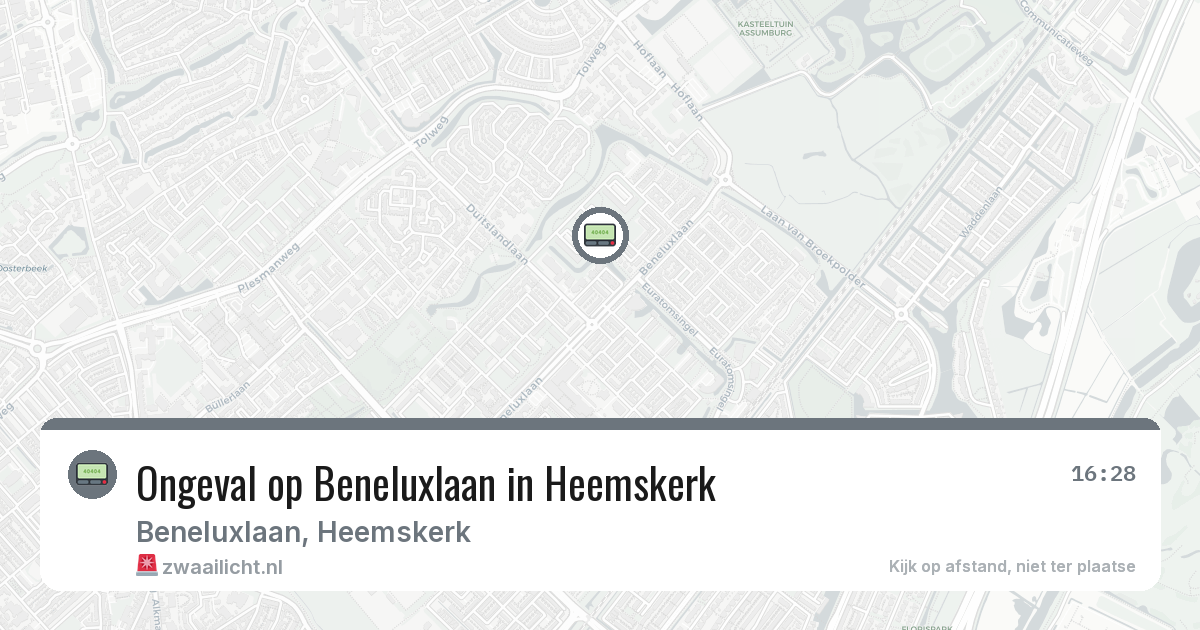 Ongeval op Beneluxlaan in Heemskerk — 3 mrt 2026