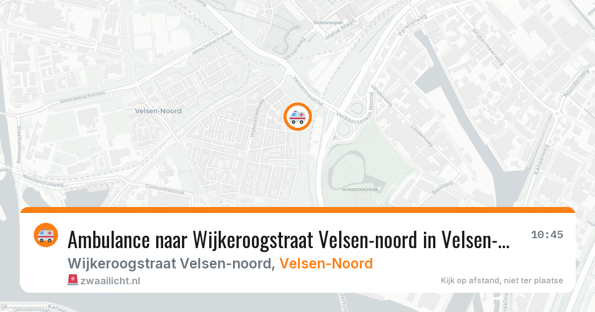 Ambulance naar Wijkeroogstraat Velsen-noord in Velsen-Noord — 7 aug 2026
