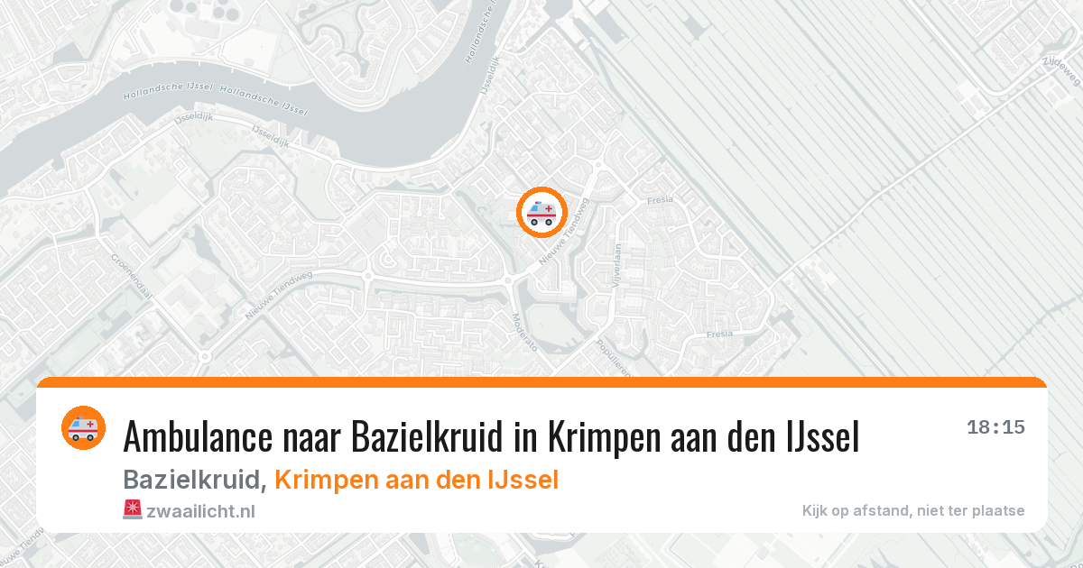 Ambulance naar Bazielkruid in Krimpen aan den IJssel — 11 mei 2026