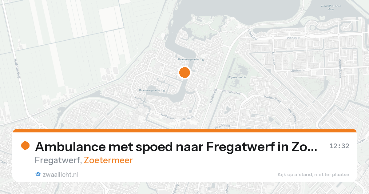 Ambulance met spoed naar Fregatwerf in Zoetermeer — 19 aug 2026