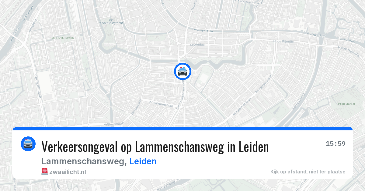 Verkeersongeval op Lammenschansweg in Leiden — 22 apr 2026