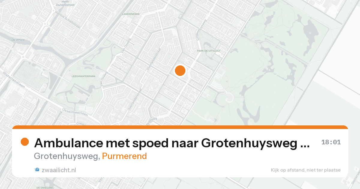 Ambulance met spoed naar Grotenhuysweg in Purmerend — 22 mei 2026