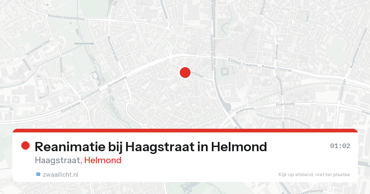 Reanimatie bij Haagstraat in Helmond — 23 aug 2026