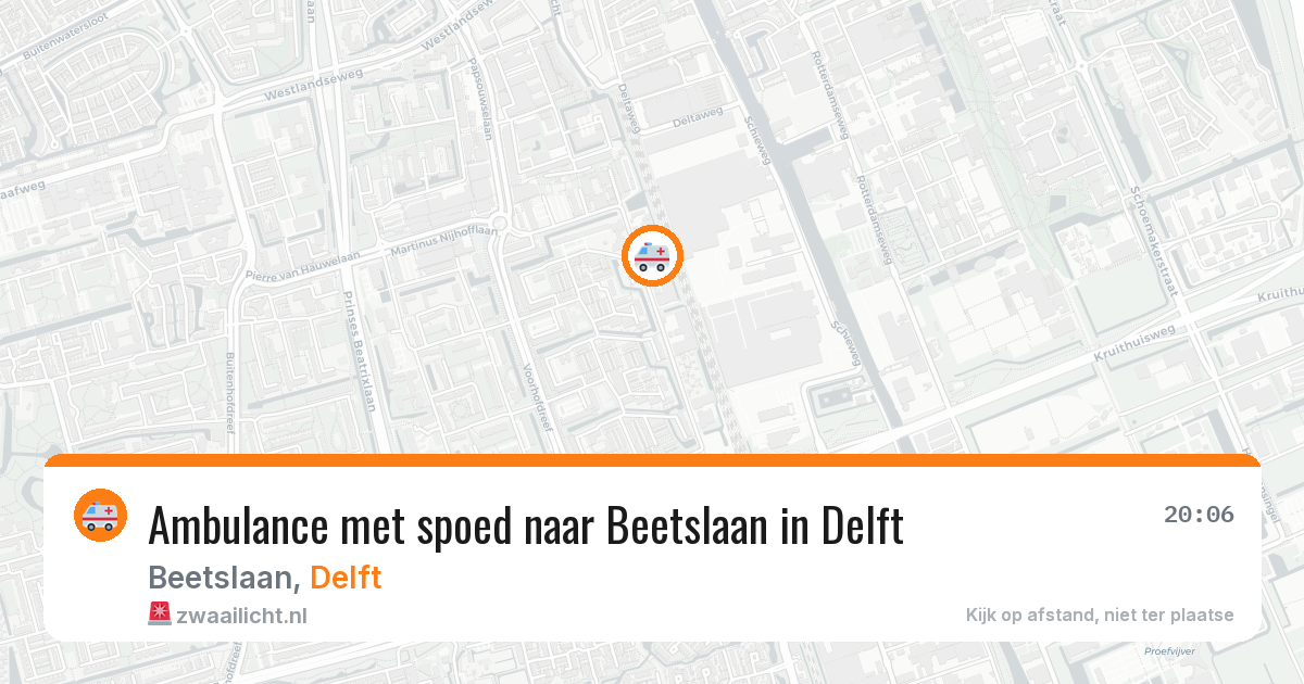 Ambulance met spoed naar Beetslaan in Delft — 5 jul 2026