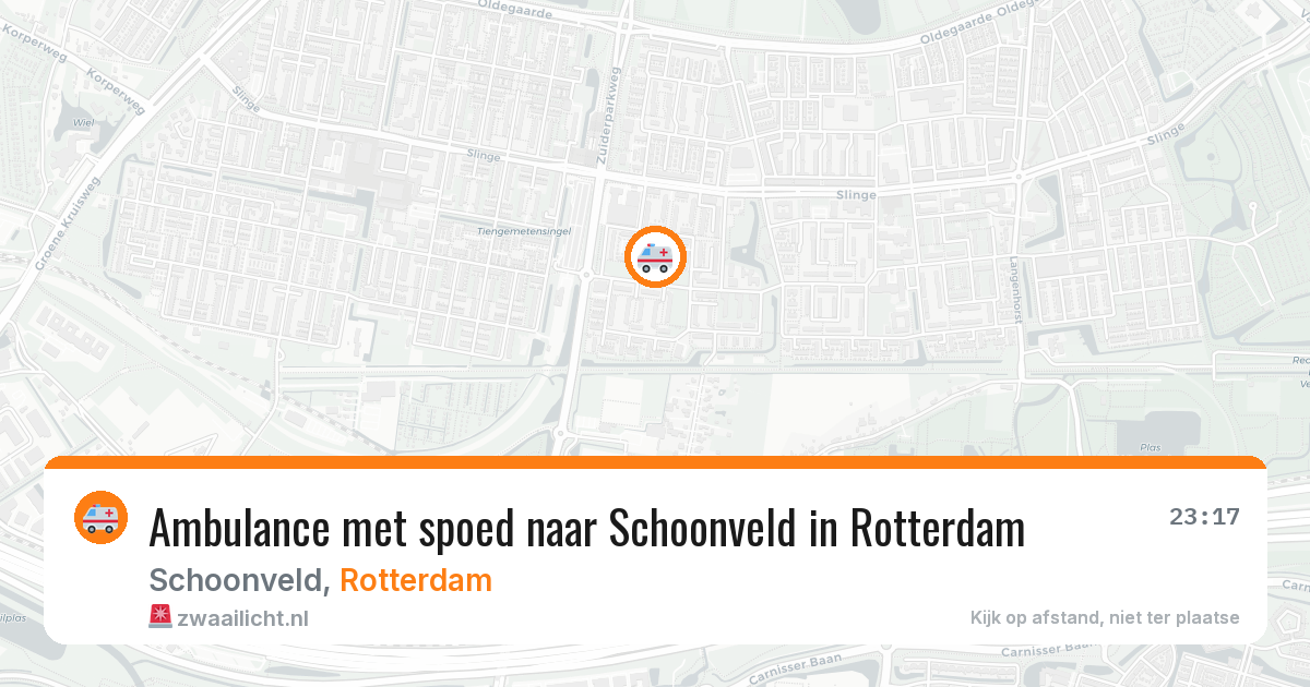 Ambulance met spoed naar Schoonveld in Rotterdam — 10 jul 2026
