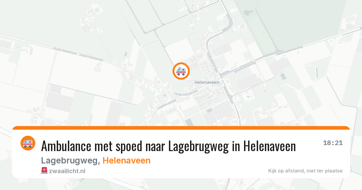 Ambulance met spoed naar Lagebrugweg in Helenaveen — 18 jun 2026