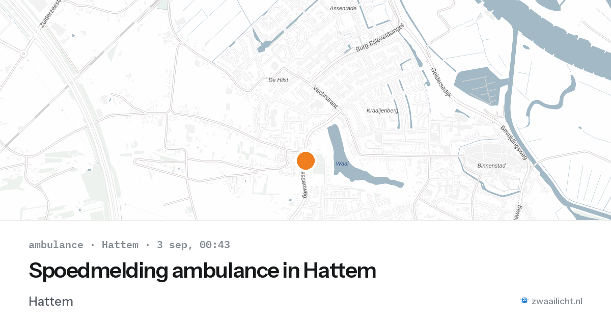Spoedmelding ambulance in Hattem — 2 sep 2026