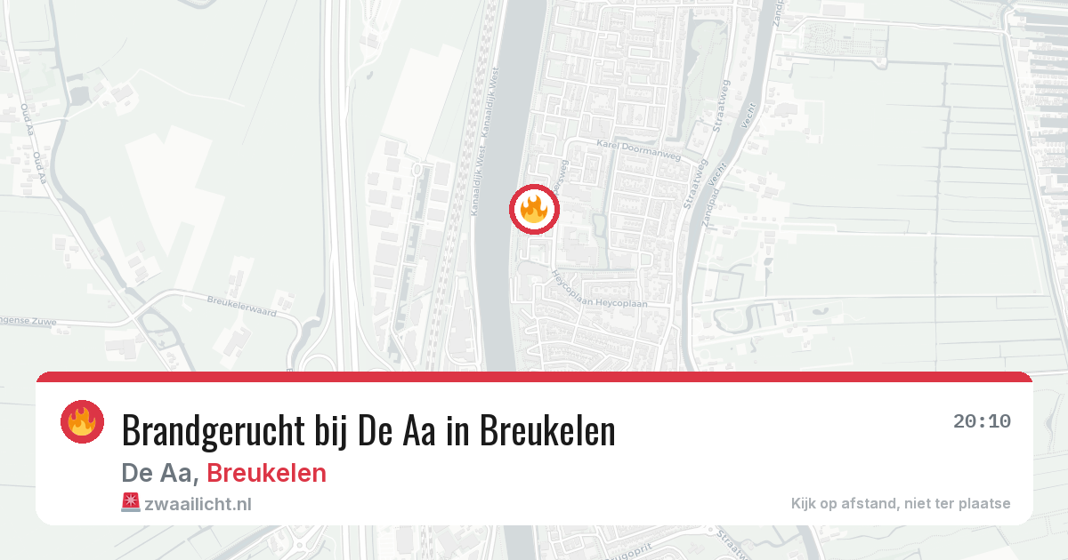 Brandgerucht bij De Aa in Breukelen — 21 jun 2026