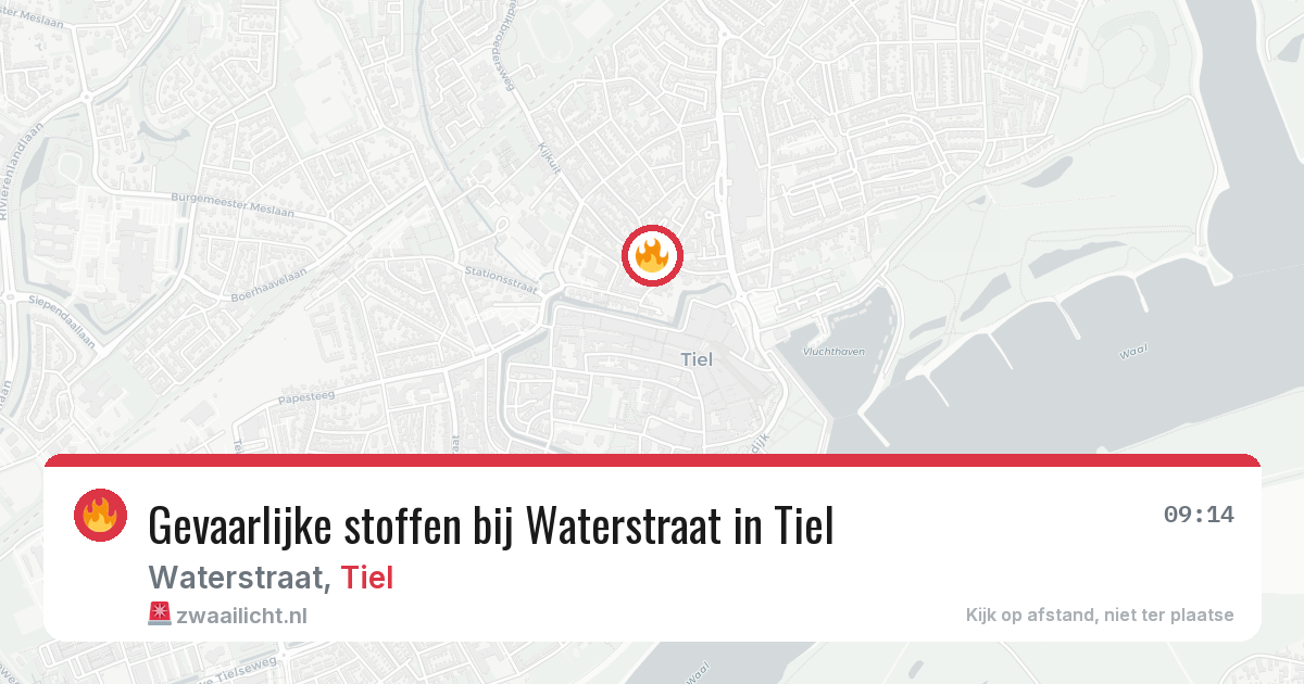 Gevaarlijke stoffen bij Waterstraat in Tiel — 26 jan 2026