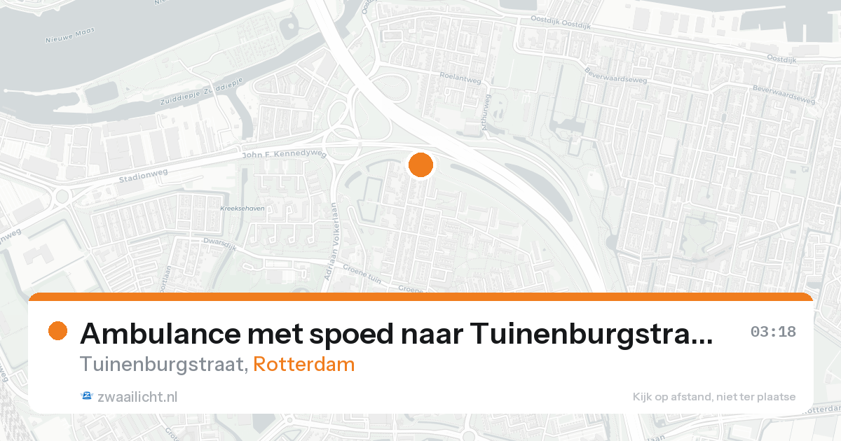Ambulance met spoed naar Tuinenburgstraat in Rotterdam — 30 jun 2026