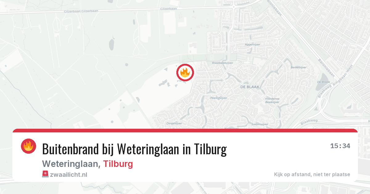Buitenbrand bij Weteringlaan in Tilburg — 27 apr 2026