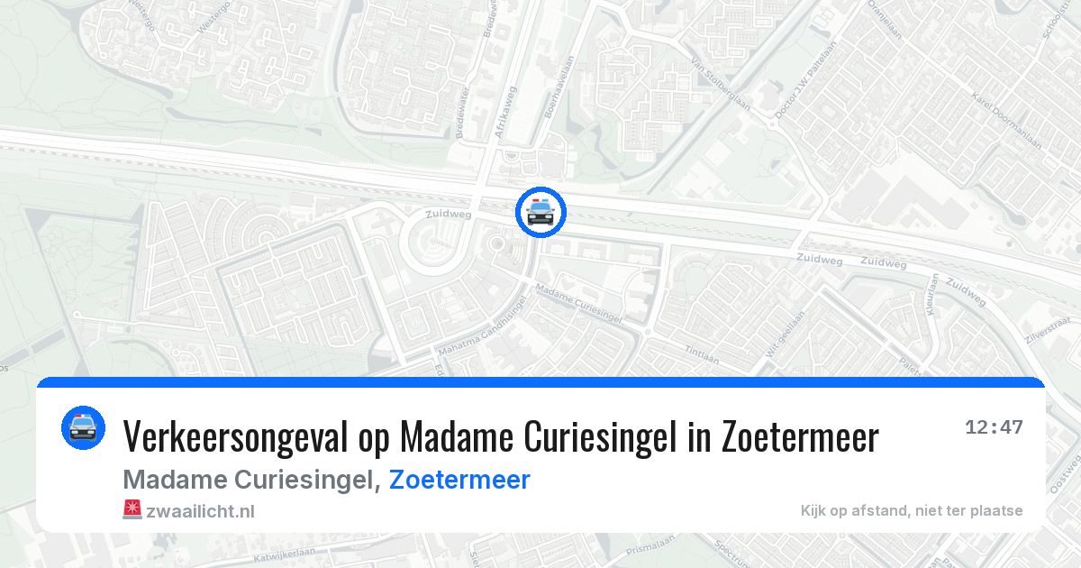 Verkeersongeval op Madame Curiesingel in Zoetermeer — 15 jun 2026