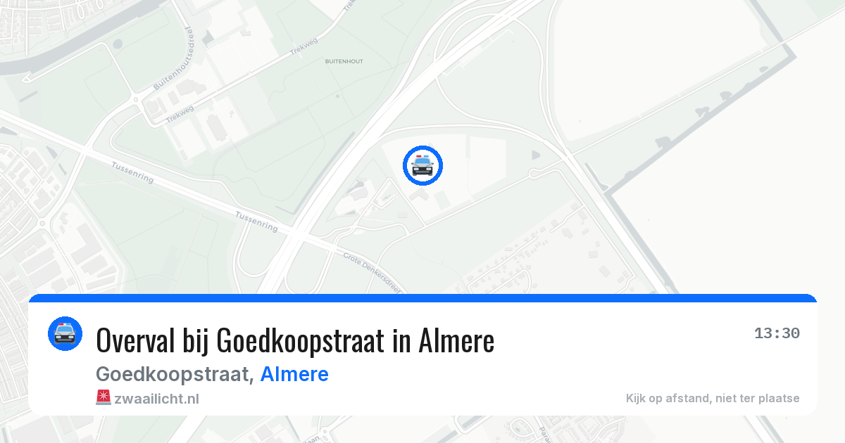 Overval bij Goedkoopstraat in Almere — 19 apr 2026