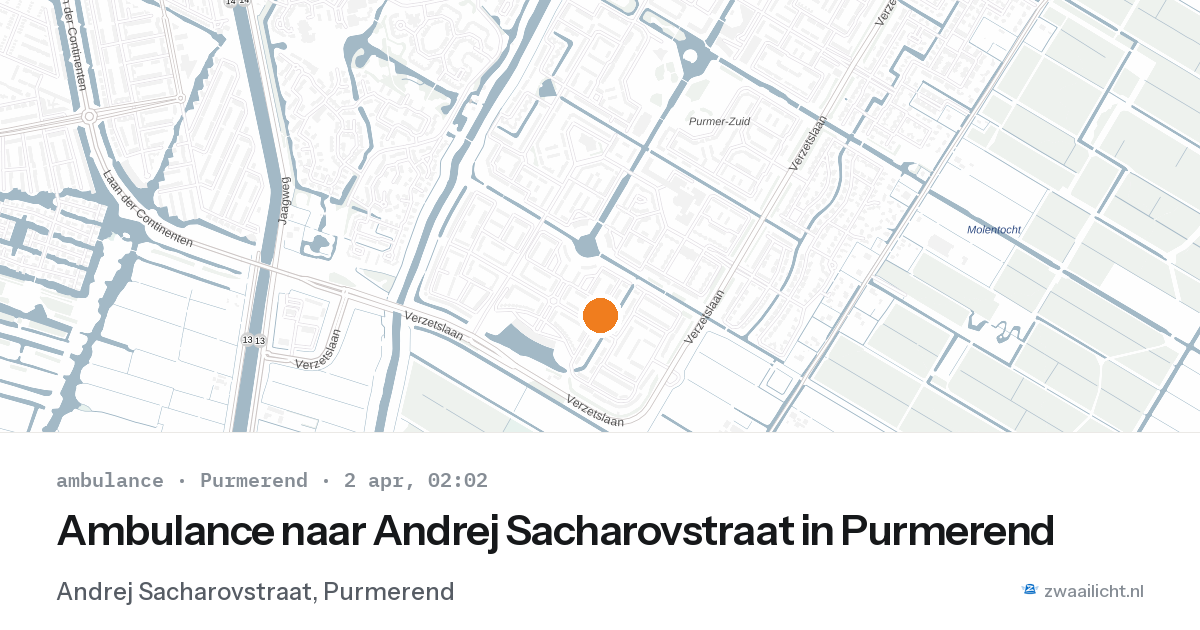 Ambulance naar Andrej Sacharovstraat in Purmerend — 2 apr 2026