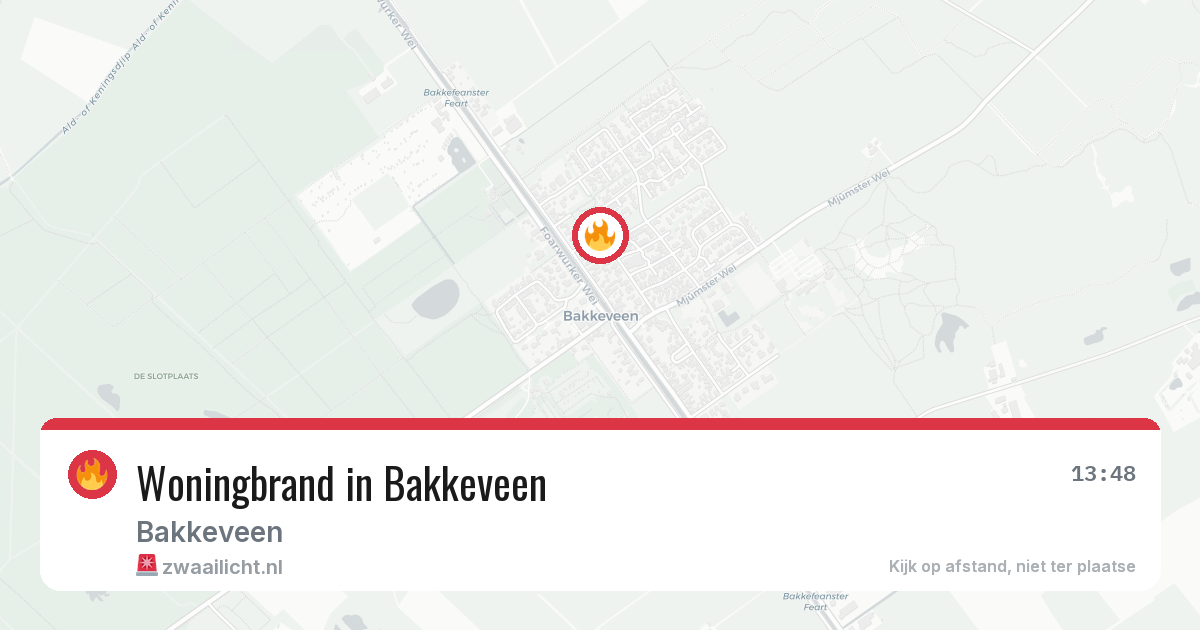 Woningbrand in Bakkeveen — 2 jul 2026