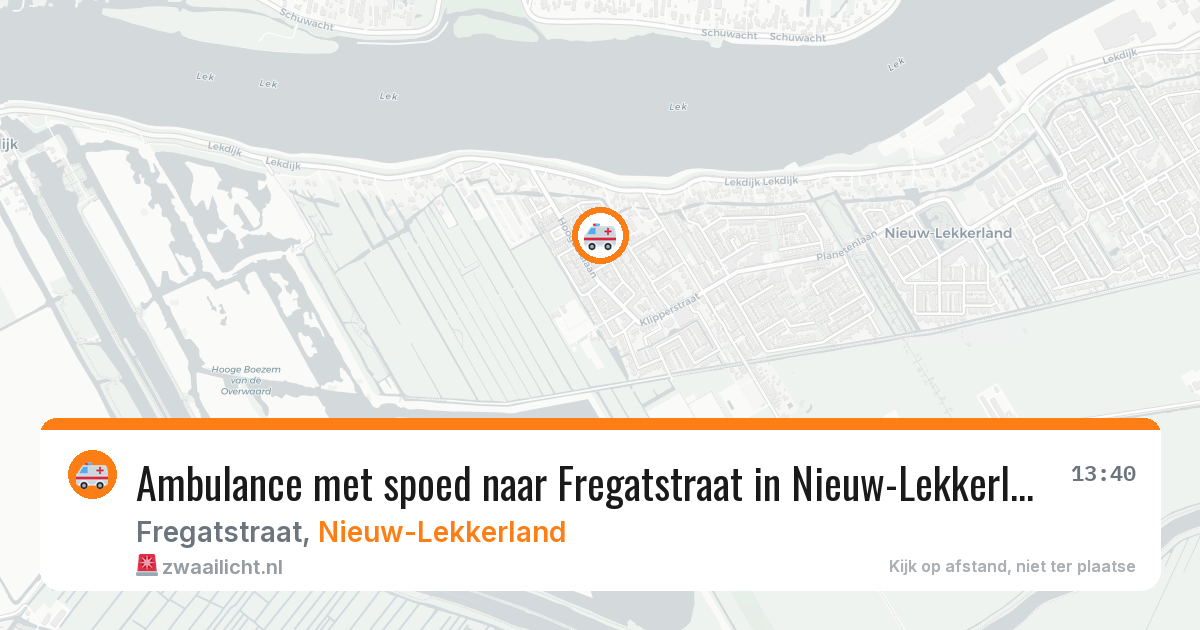 Ambulance met spoed naar Fregatstraat in Nieuw-Lekkerland — 4 mrt 2026