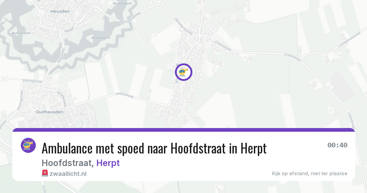 Ambulance met spoed naar Hoofdstraat in Herpt — 3 aug 2026