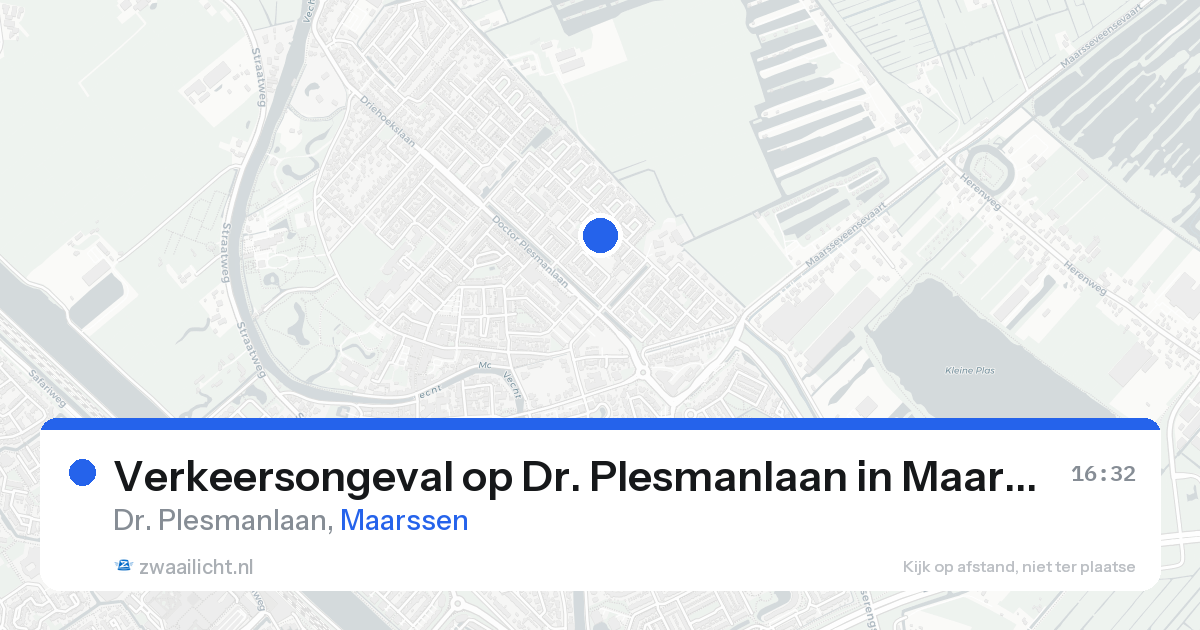 Verkeersongeval op Dr. Plesmanlaan in Maarssen — 20 aug 2026