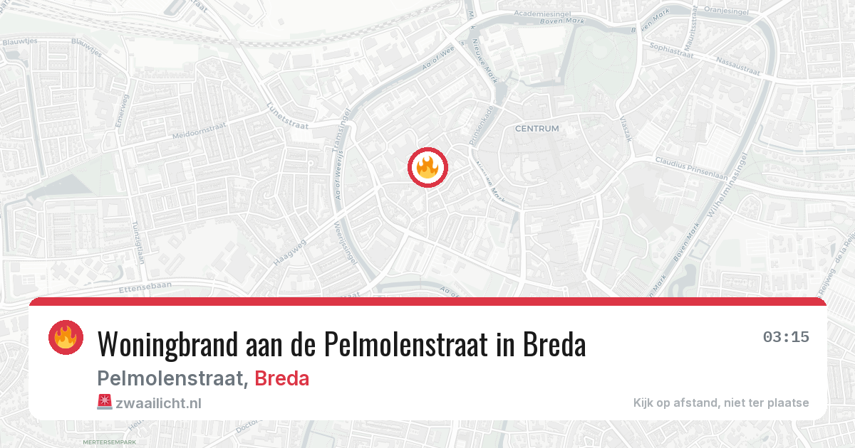 Woningbrand aan de Pelmolenstraat in Breda — 24 jun 2026