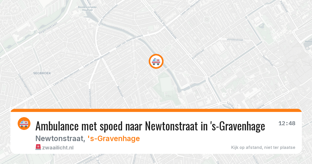 Ambulance met spoed naar Newtonstraat in 's-Gravenhage — 5 feb 2026