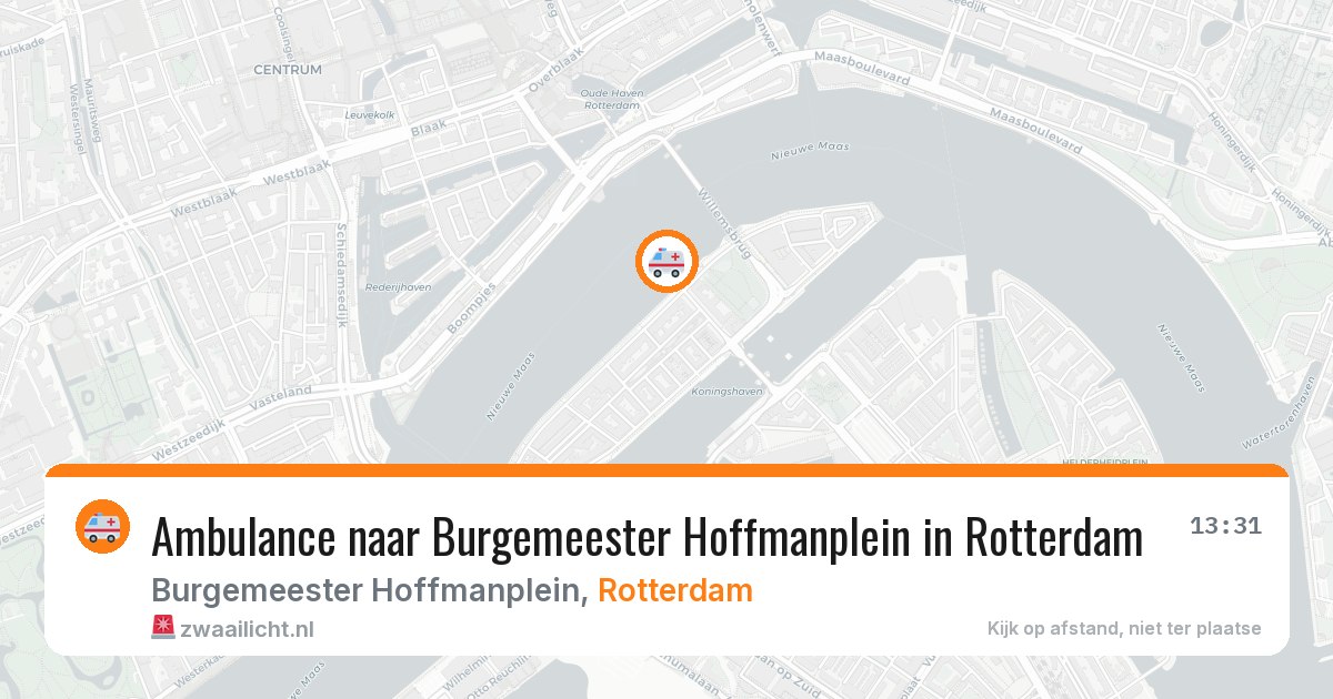 Ambulance naar Burgemeester Hoffmanplein in Rotterdam — 22 apr 2026