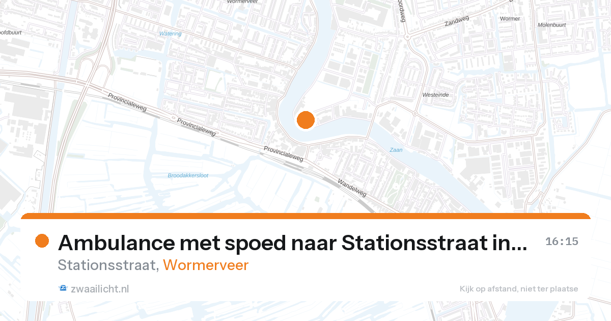Ambulance met spoed naar Stationsstraat in Wormerveer — 8 jun 2026