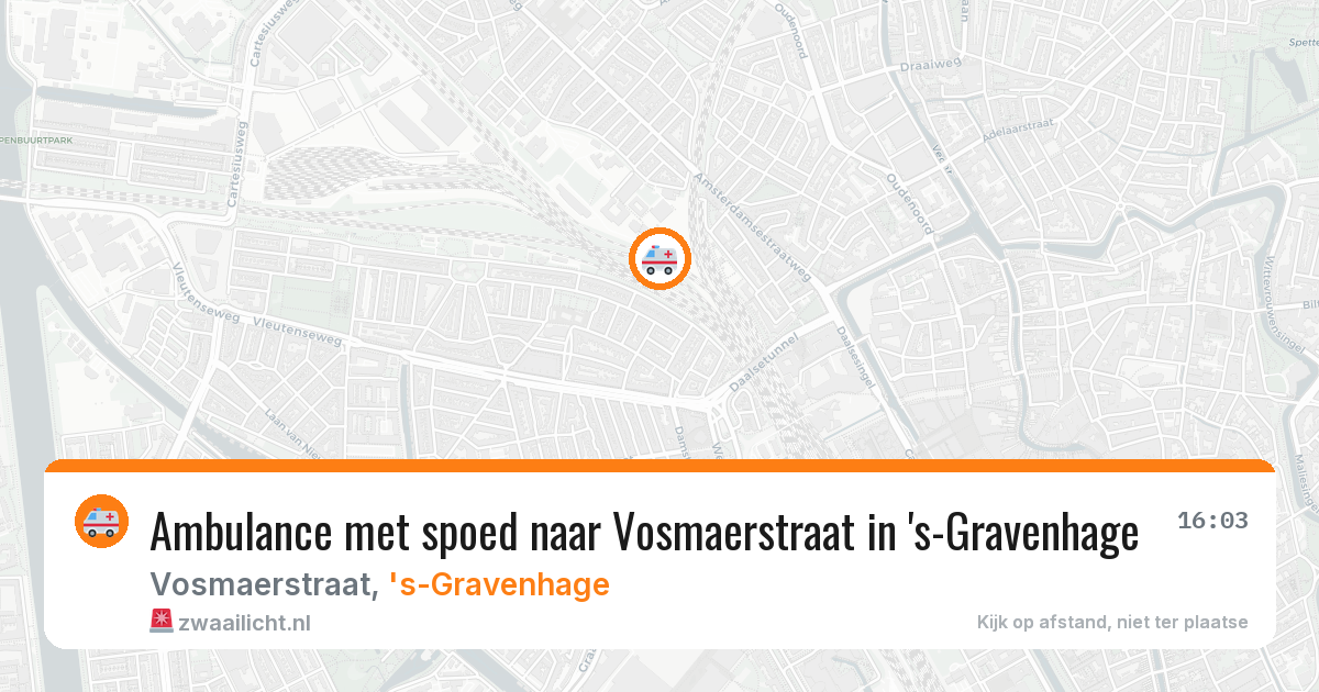 Ambulance met spoed naar Vosmaerstraat in 's-Gravenhage — 8 apr 2026