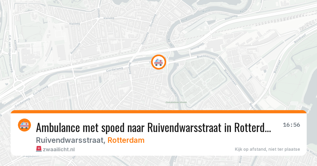 Ambulance met spoed naar Ruivendwarsstraat in Rotterdam — 18 jul 2026