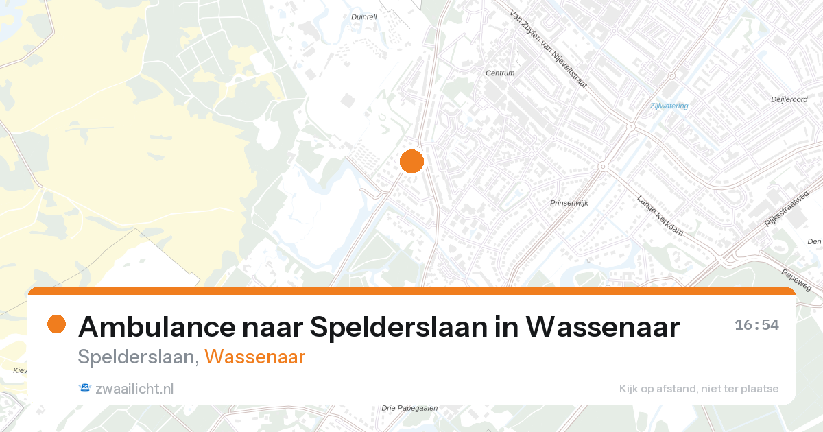 Ambulance naar Spelderslaan in Wassenaar — 12 mrt 2026