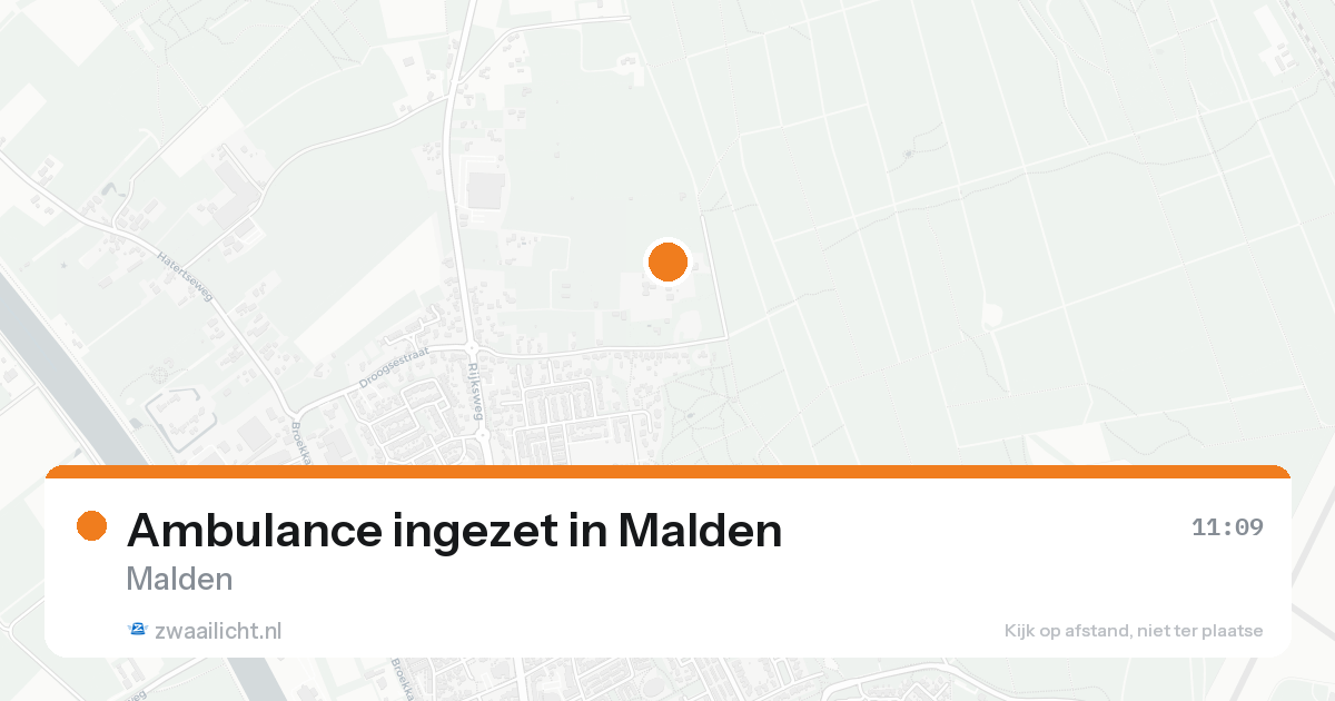 Ambulance ingezet in Malden — 17 aug 2026