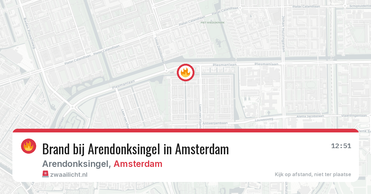 Brand bij Arendonksingel in Amsterdam — 22 mei 2026