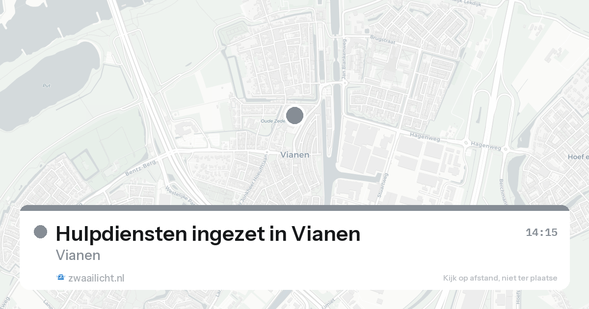 Hulpdiensten ingezet in Vianen — 7 feb 2026 | 🚨 Zwaailicht.nl