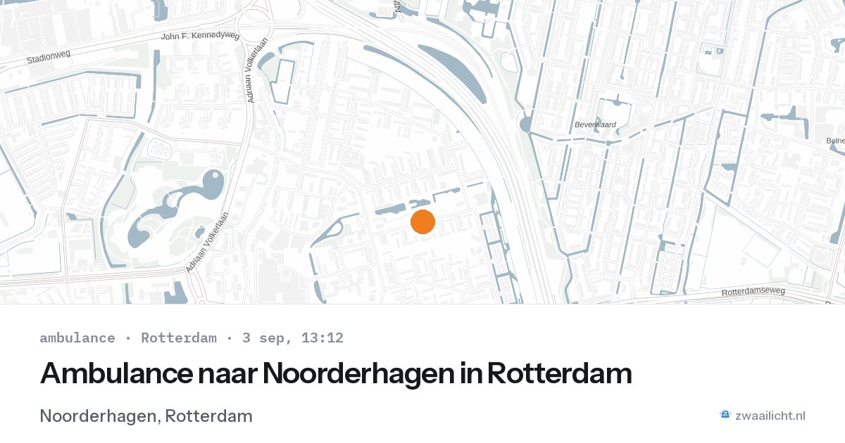Ambulance naar Noorderhagen in Rotterdam — 3 sep 2026