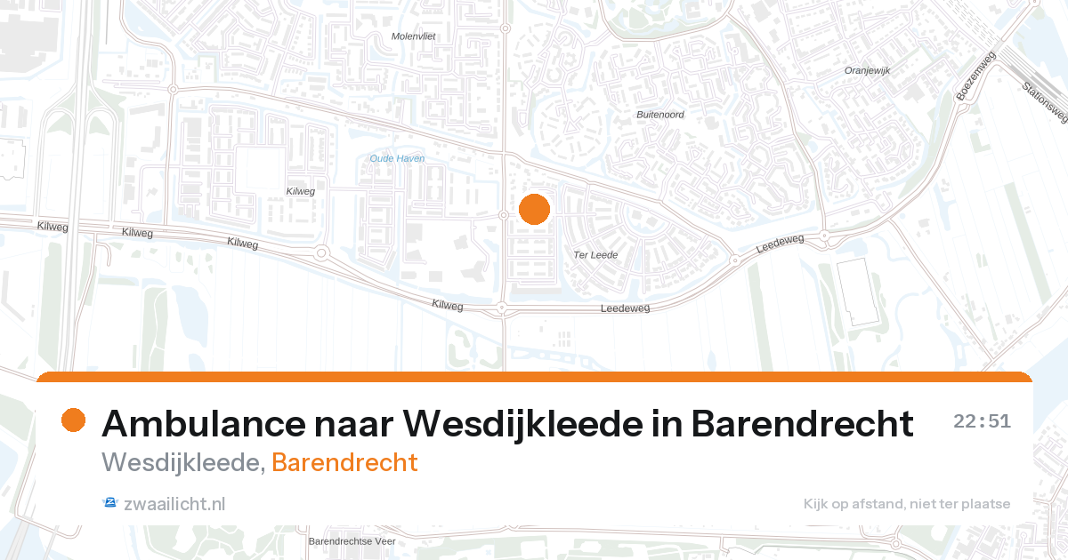 Ambulance naar Wesdijkleede in Barendrecht — 27 aug 2026
