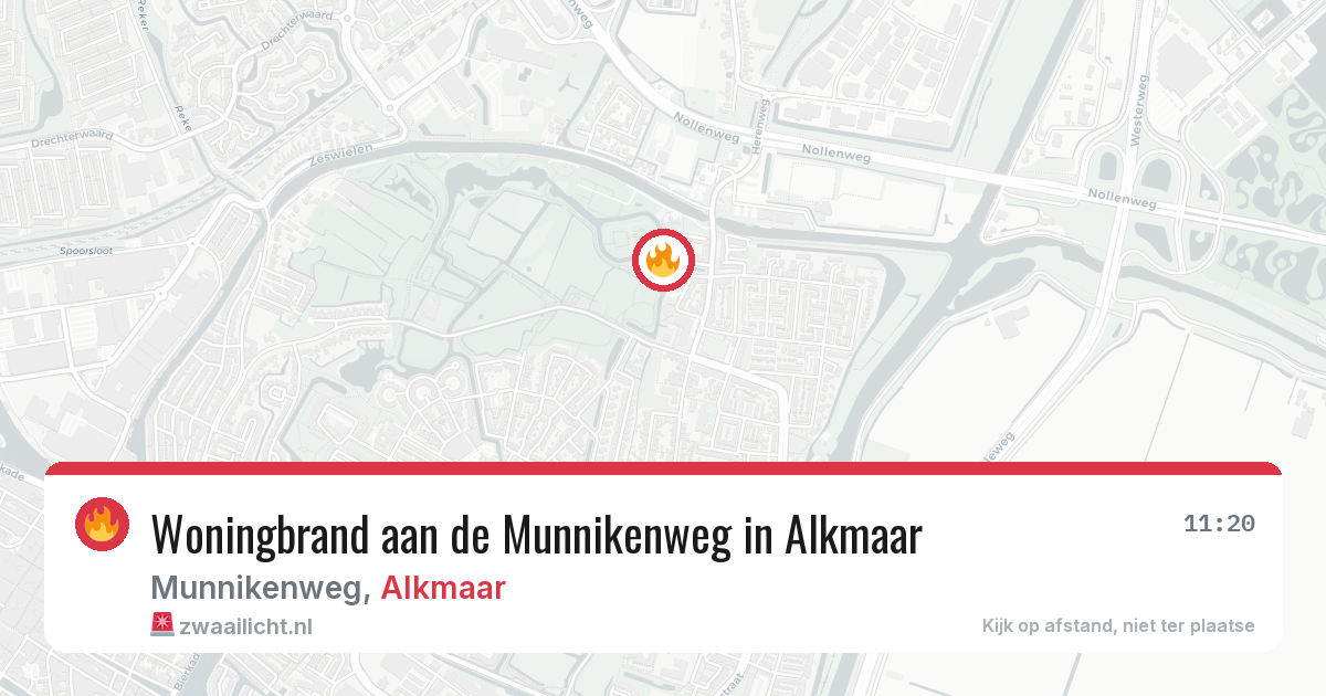 Woningbrand aan de Munnikenweg in Alkmaar — 6 apr 2026