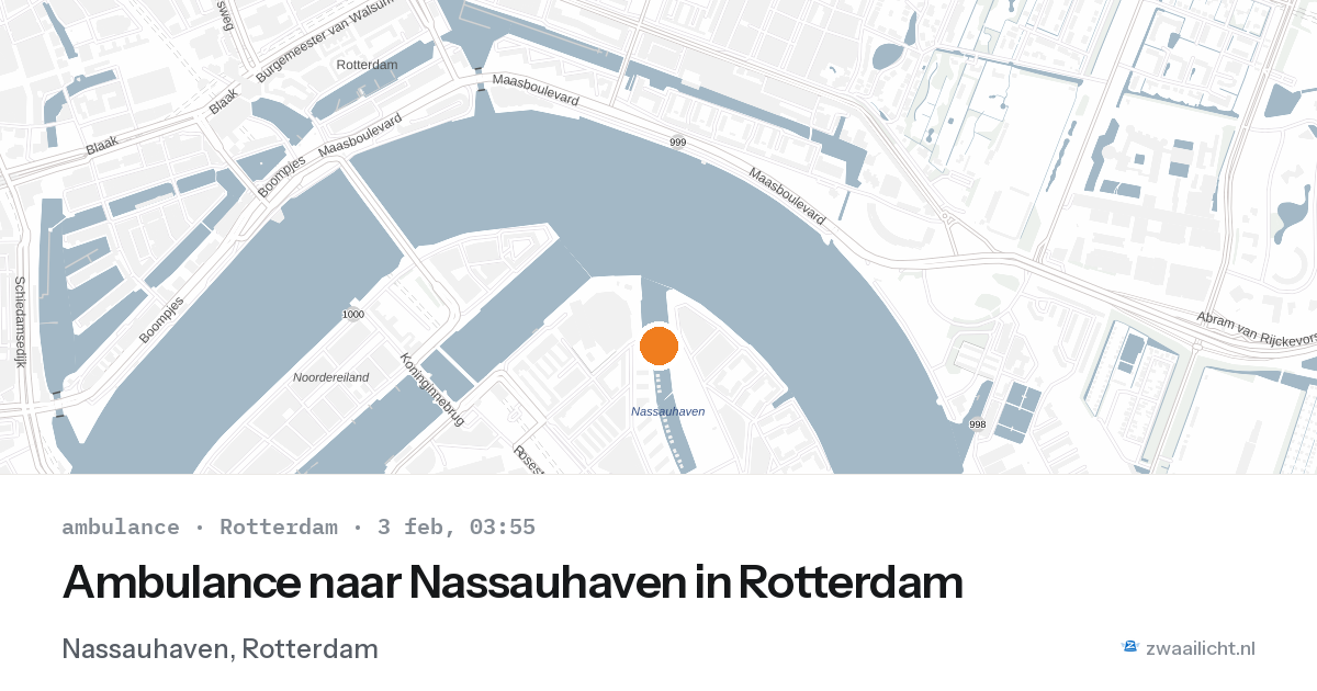 Ambulance naar Nassauhaven in Rotterdam — 3 feb 2026