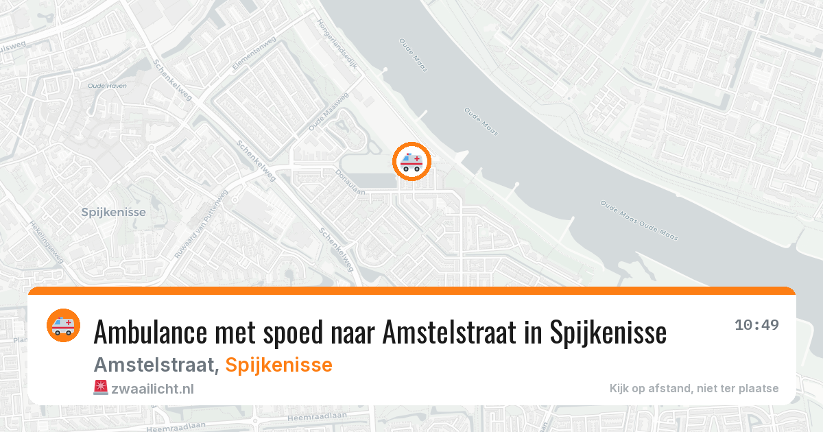 Ambulance met spoed naar Amstelstraat in Spijkenisse — 14 jul 2026