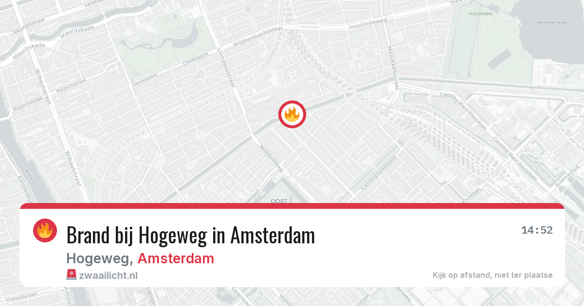 Brand bij Hogeweg in Amsterdam — 5 jul 2026
