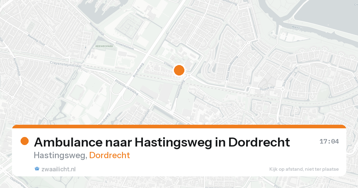 Ambulance naar Hastingsweg in Dordrecht — 16 aug 2026