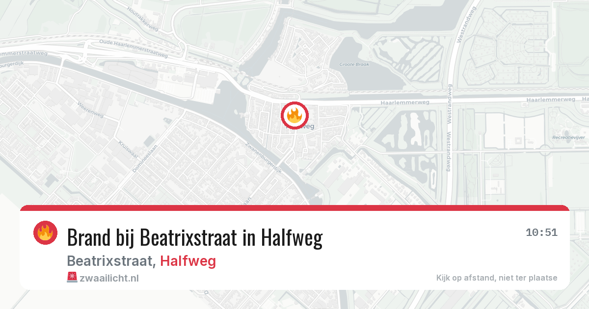 Brand bij Beatrixstraat in Halfweg — 25 apr 2026