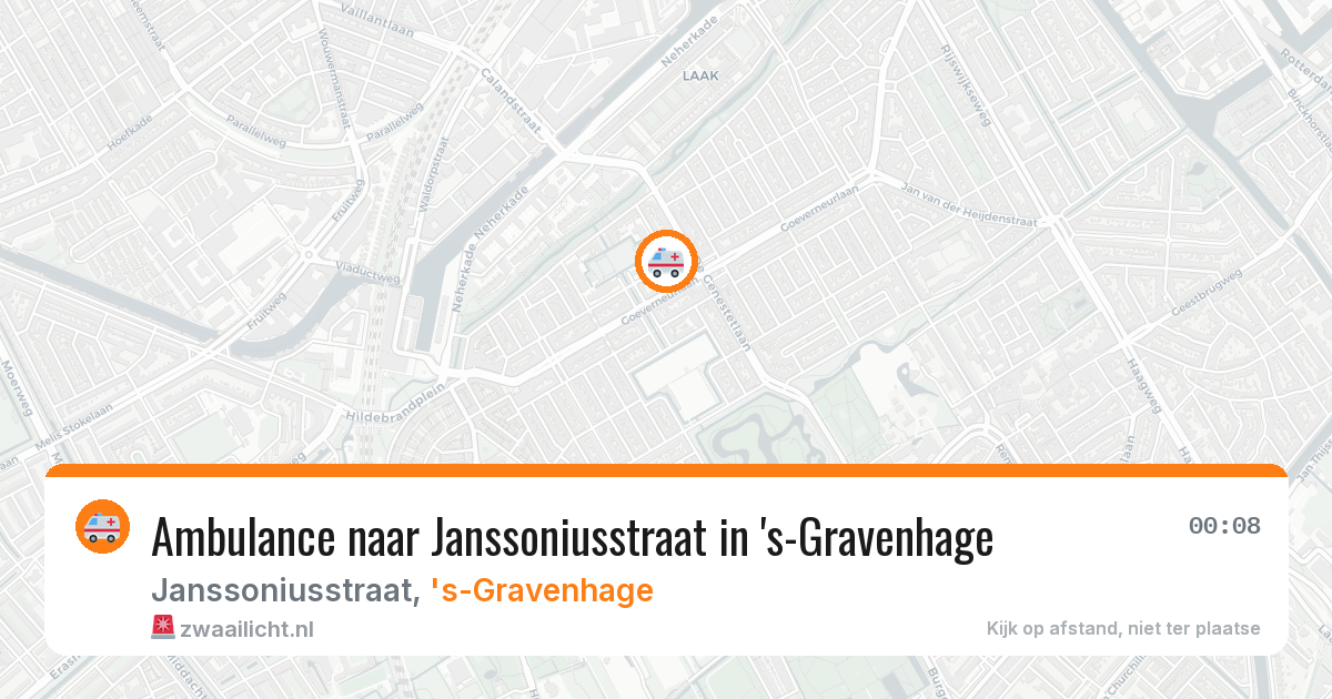 Ambulance naar Janssoniusstraat in 's-Gravenhage — 6 aug 2026