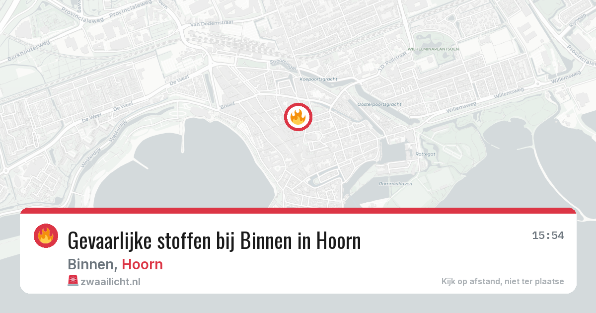 Gevaarlijke stoffen bij Binnen in Hoorn — 7 jul 2026