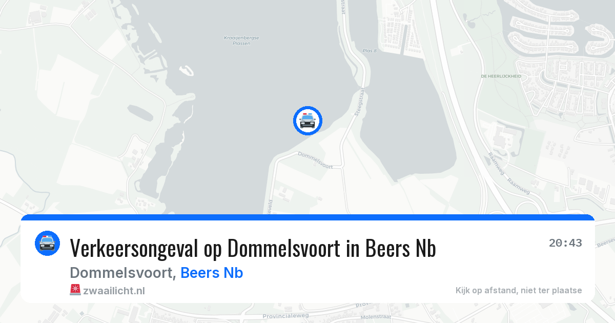 Verkeersongeval op Dommelsvoort in Beers Nb — 16 jul 2026