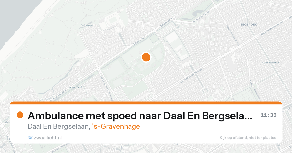 Ambulance met spoed naar Daal En Bergselaan in 's-Gravenhage — 24 aug 2026